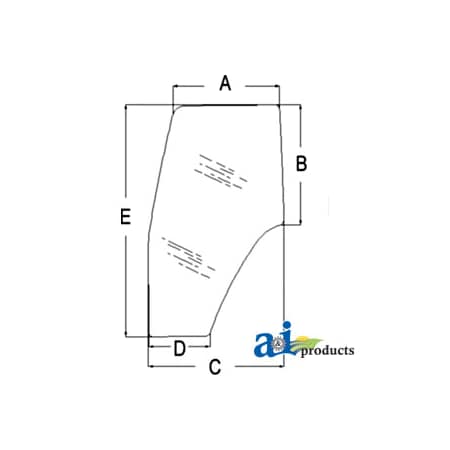 A & I Products Glass, Door (RH) 66" x46.5" x4.5" A-82036000